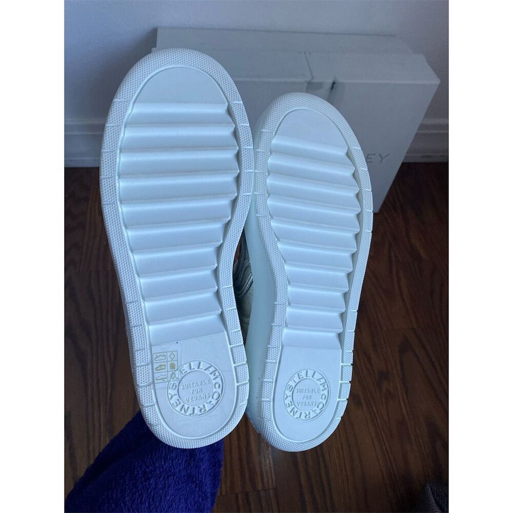 Stella McCartney Metallic Silver Platform Athletic Sneakers - Picture 8 of 10
